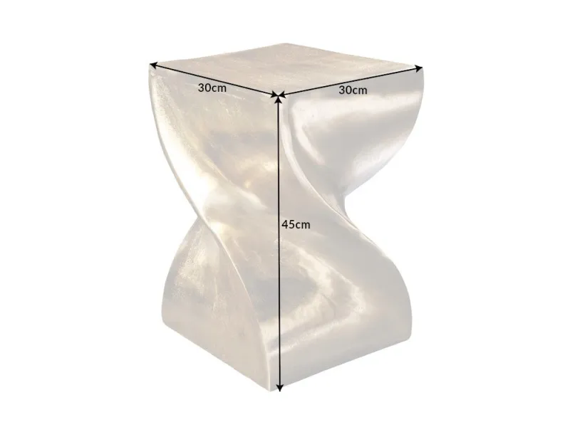 Tabouret design en aluminium argenté 45cm Tabourets bas |adeniahome.com
