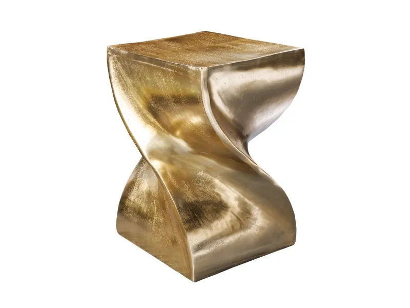 Tabouret design en aluminium argenté 45cm Tabourets bas |adeniahome.com