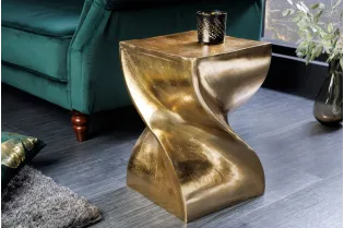 Tabouret design en aluminium argenté 45cm Tabourets bas |adeniahome.com 2