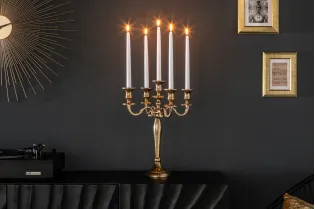 Chandelier 120 cm design 5 branches en aluminium argenté Objets de ...