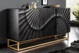 Buffet Scorpion 140 cm noir | Buffet design contemporain en bois massif – Adenia Home