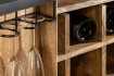 Armoire en  bois massif sculpté scorpion coloris noir 141cm pas cher