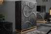 Armoire en  bois massif sculpté scorpion coloris noir 141cm pas cher