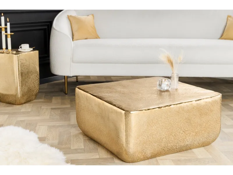 Table basse de 70 cm design unit doré