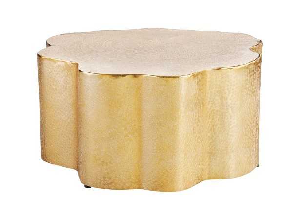 Table basse de 70 cm design oriental coloris or