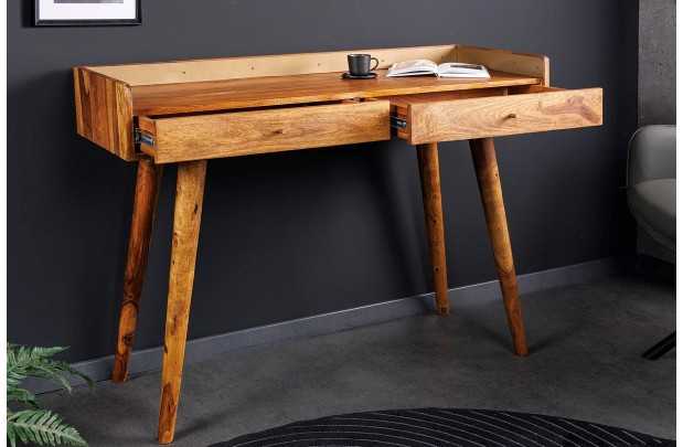 Bureau design 120x75 cm pour ordinateur portable teinté blanc laqué...