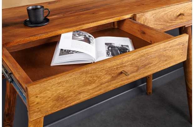 Bureau design 120x75 cm pour ordinateur portable teinté blanc laqué...