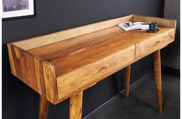 Bureau design 120x75 cm pour ordinateur portable teinté blanc laqué...