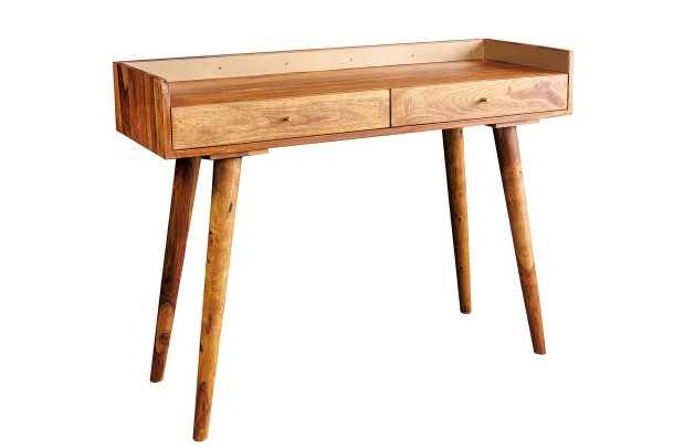 Bureau design 120x75 cm pour ordinateur portable teinté blanc laqué...