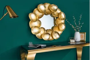 Miroir Variation 70 cm doré - Élégance et caractère artisanal