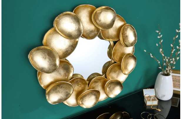 Miroir Variation 70 cm doré - Élégance et caractère artisanal