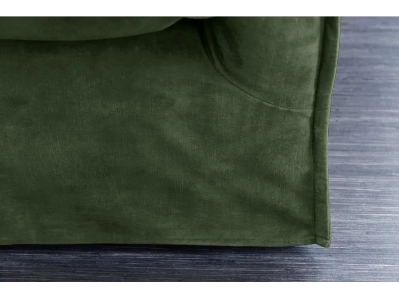 Grand canapé 3 places 215cm housse amovible en lin taupe pas cher