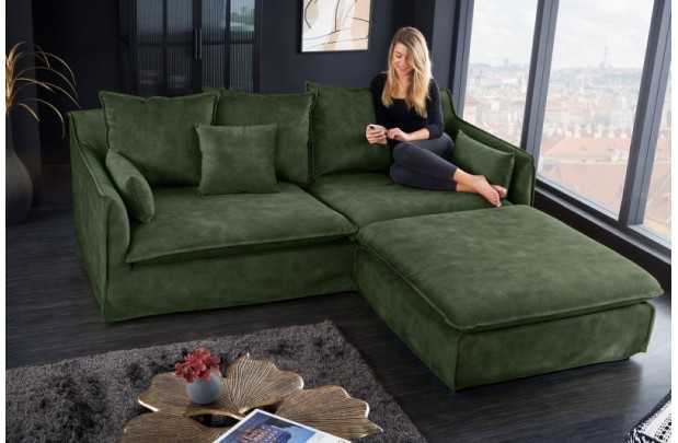 Tabouret moderne en lin coloris taupe pas cher