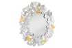 Miroir Rond avec Cadre en Feuilles de Ginkgo - Fait Main