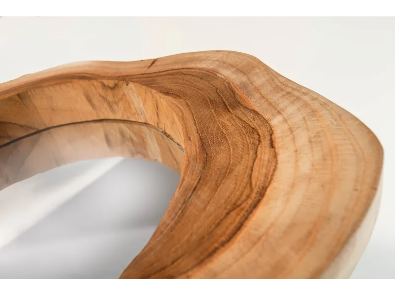 Miroir Reflect 31 cm en teck – Élégance naturelle et artisanat unique