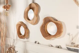 Miroir Reflect 31 cm en teck – Élégance naturelle et artisanat unique 2