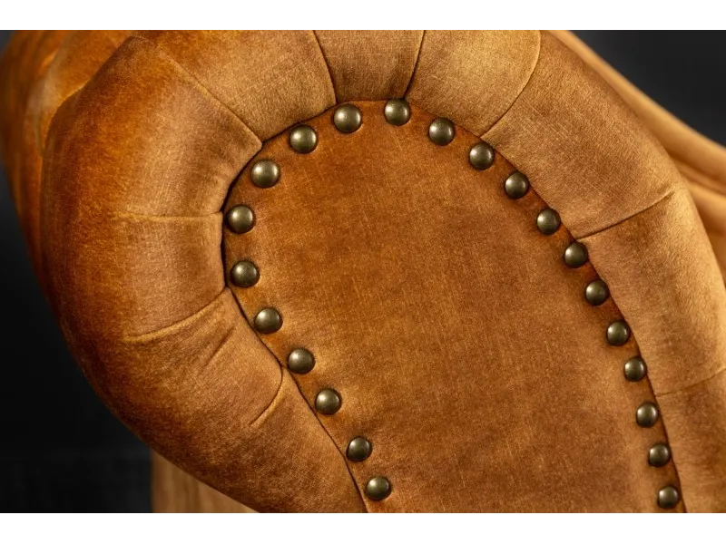 Méridienne design Chesterfield capitonné en simili cuir vert émeraude