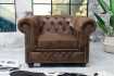 Fauteuil design chesterfield teinté marron Fauteuil |adeniahome.com