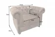 Fauteuil Chesterfield Marron Antique Microfibre - Adenia Home