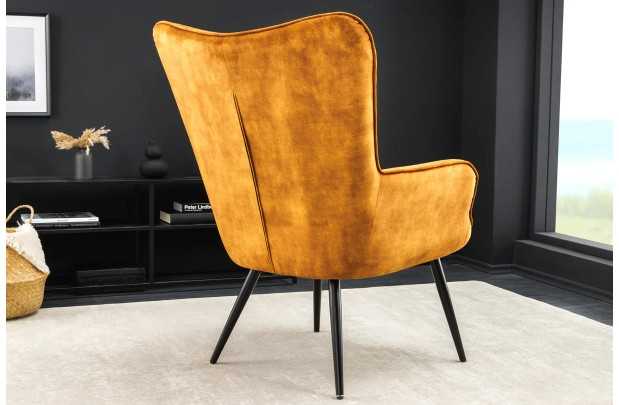 Fauteuil à bascule design scandinave coloris gris foncé en tissu Fa...