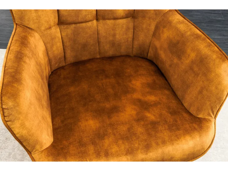 Fauteuil à bascule design scandinave coloris gris foncé en tissu Fa...