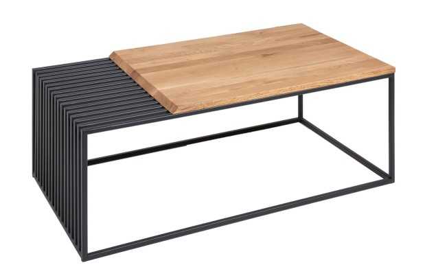 Table Basse en Bois Massif - Style Industriel