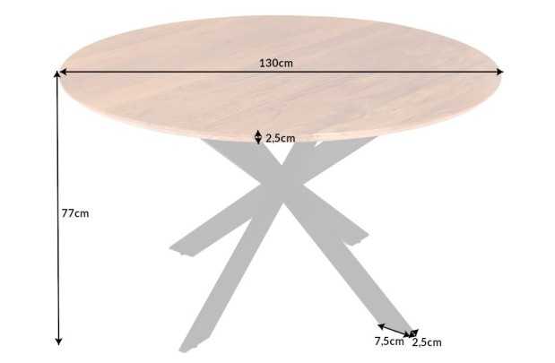Table de Salle à Manger Ronde 130cm - Créez des Moments Inoubliables en Famille