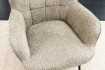 Fauteuil design royal baroque coloris gris antique en simili-cuir F...