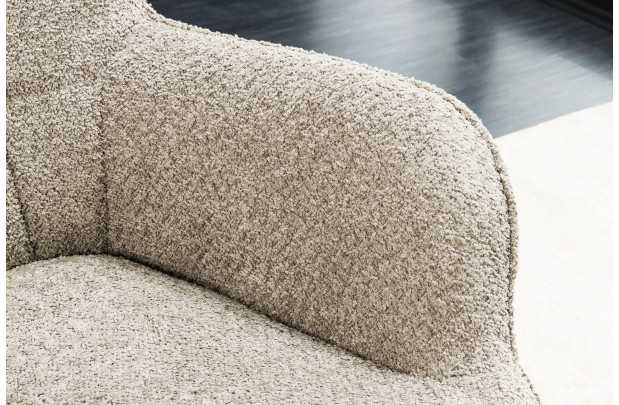 Fauteuil design royal baroque coloris gris antique en simili-cuir F...