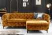 Canapé MODERN BAROCK 240cm 3 places – Élégance et raffinement en velours jaune moutarde