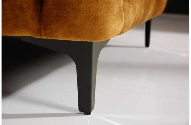 Canapé MODERN BAROCK 240cm 3 places – Élégance et raffinement en velours jaune moutarde