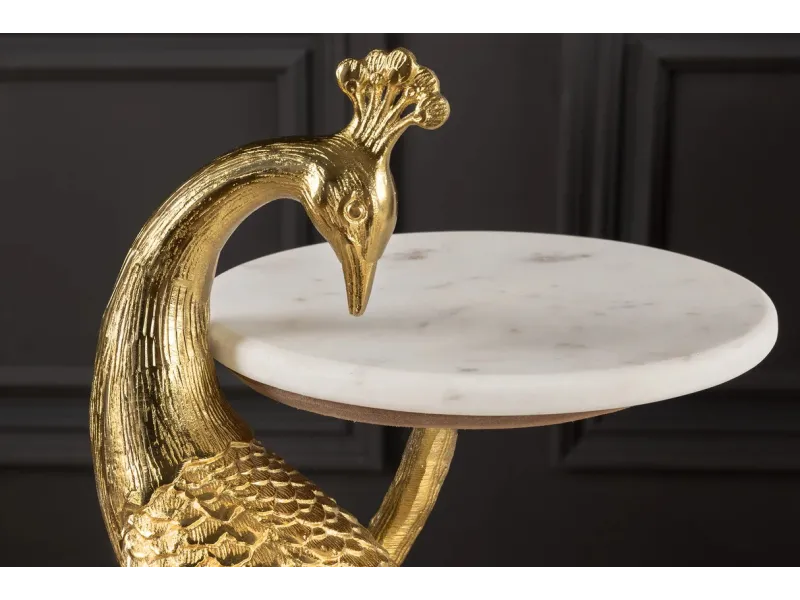 Table d'appoint en métal argenté / verre trempé Table d'appoint  |l...