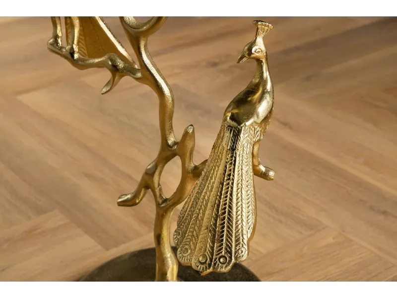 Table d'appoint en bois et métal blanc Table d'appoint  |adeniahome.com