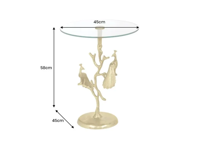 Table d'appoint en bois et métal blanc Table d'appoint  |adeniahome.com