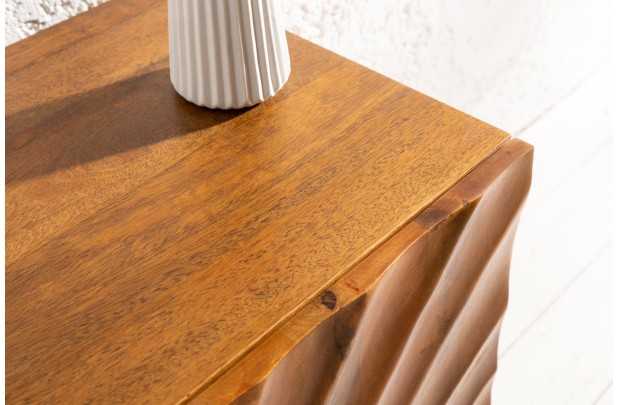 Meuble TV en Bois Massif avec Sculptures 3D