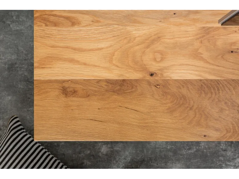 Meuble TV Industriel en Placage Chêne avec Tiroirs et Compartiments