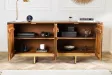 Buffet rainuré style rétro 160 cm | Buffet moderne en bois massif – Adenia Home