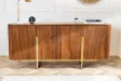 Buffet Rétro Bois Massif de Manguier  & doré 160cm - Adenia Home