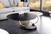 Lot de 3 tables d'appoint design coloris noir et cuivre Table d'app...