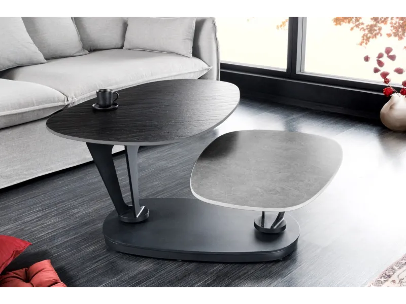 Table d'appoint 55 cm design en verre / métal Table d'appoint  |adenia...