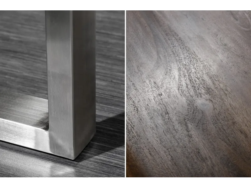 Banc 160 cm design industriel alliant bois et métal Chaises de sall...