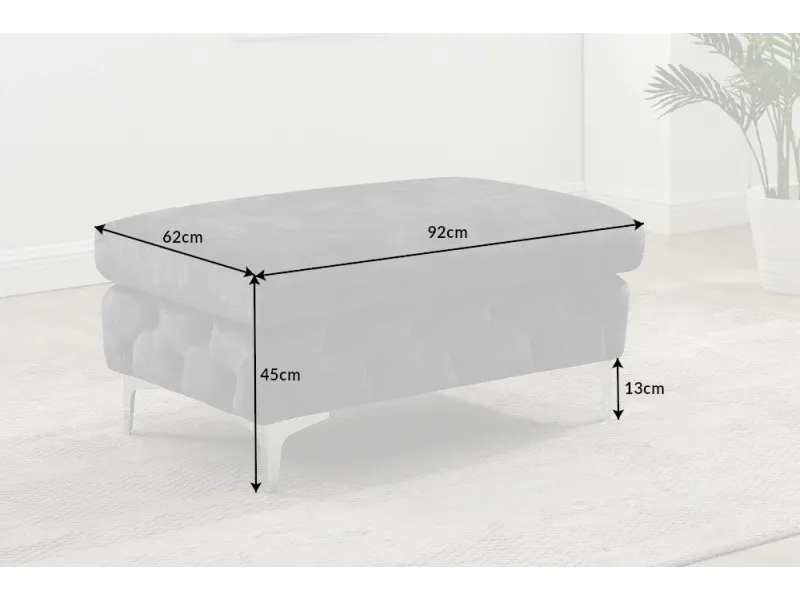 Tabouret baroque de couleur vert en velours pas cher