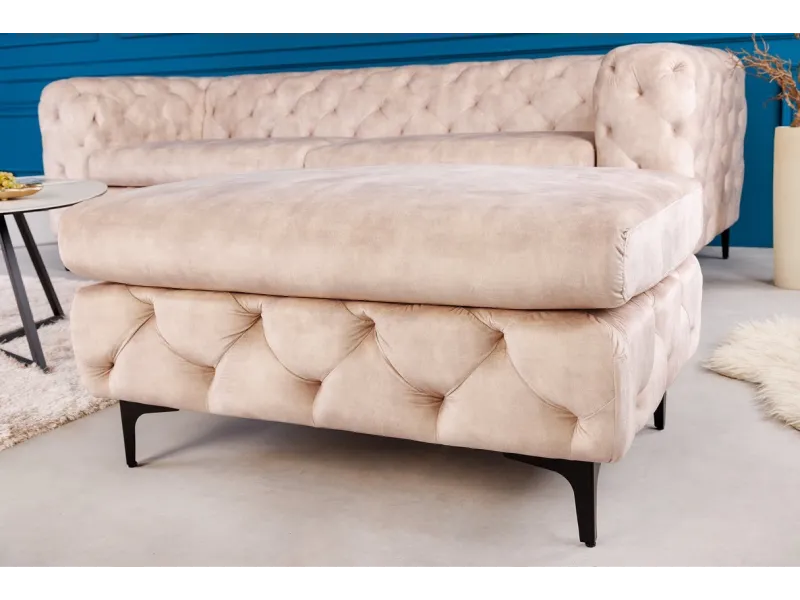 Tabouret baroque de couleur vert en velours pas cher