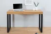 Table d'ordinateur portable Bureau en chêne 120x40 cm coloris naturel et noir