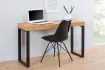 Table d'ordinateur portable Bureau en chêne 120x40 cm coloris naturel et noir