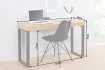 Table d'ordinateur portable Bureau en chêne 120x40 cm coloris naturel et noir