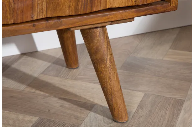 Meuble TV en Bois Massif Sheesham - Style Naturel
