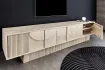 Meuble TV ART DÉCO 200 cm – Bois de manguier blanchi 3D