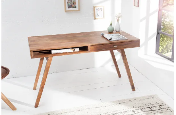 Bureau de 120cm design Scandinave coloris blanc Secrétaire |adeniahome...
