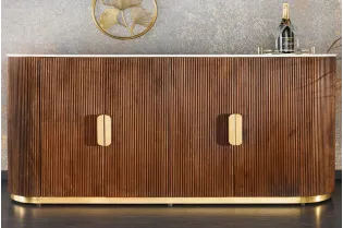 Buffet GATSBY 170 cm marbre blanc | Buffet moderne Art déco – Adenia Home 2